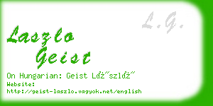 laszlo geist business card